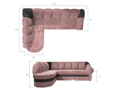 Detail produktu BENTANO rohová sedačka Berlin 03/ Soft 015 pravá