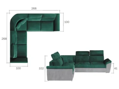 Detail produktu FORD 11 rozkladacia rohová sedačka