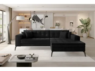 SAFIN 38 rohová sedačka, Mat Velvet 99, pravá