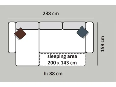 Detail produktu DENNY rozkladacia béžová rohová sedačka, Casablanca 2302