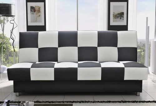 FAGO rozkladacia pohovka, čierno-biela