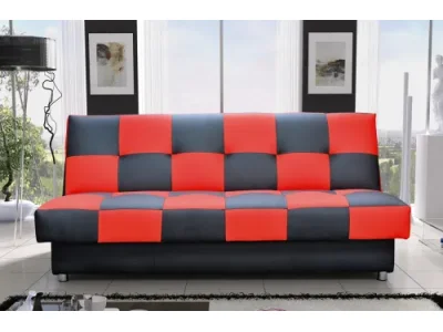 FAGO rozkladacia pohovka, červeno-čierna