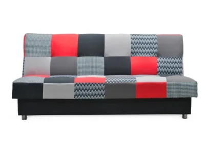 ZIGO rozkladacia pohovka, červeno-čierna