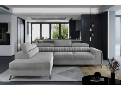 LAURA rohová sedačka ľavá, Monolith 84