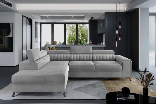 LAURA rohová sedačka ľavá, Monolith 84