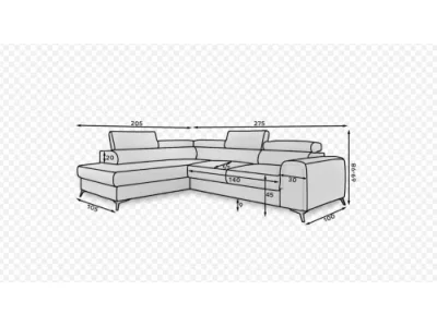 Detail produktu LAURA 10 rozkladacia rohova sedacka Kronos 19