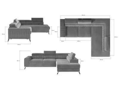 Detail produktu LAURA 29 rozkladacia rohova sedacka Dora 96