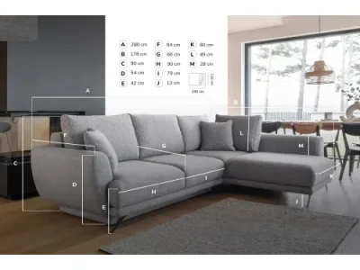 Detail produktu LERDE rozkladacia rohová sedačka, Loco 35, ľavá