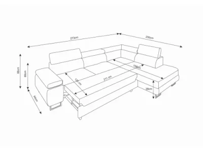 Detail produktu ANTONIO L rohová sedačka ITAKA 33, pravá