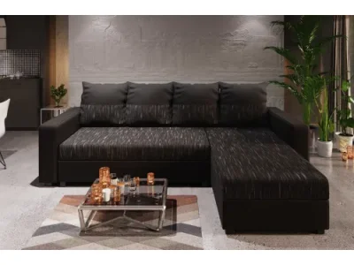 Detail produktu ASTANIA L rohová sedačka s pásikavými vankúšmi K10D8 P