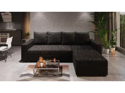 Detail produktu ASTANIA L rohová sedačka s pásikavými vankúšmi K10D8 P