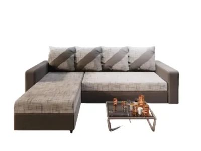 ASTANIA L rohová sedačka s pásikavými vankúšmi K18D4 L