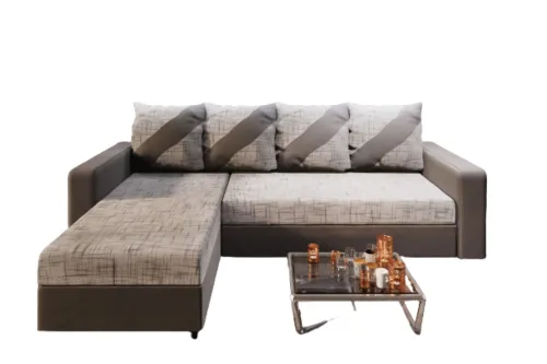 ASTANIA L rohová sedačka s pásikavými vankúšmi K18D4 L