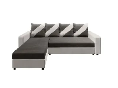 ASTANIA L rohová sedačka s pásikavými vankúšmi S5D511 L
