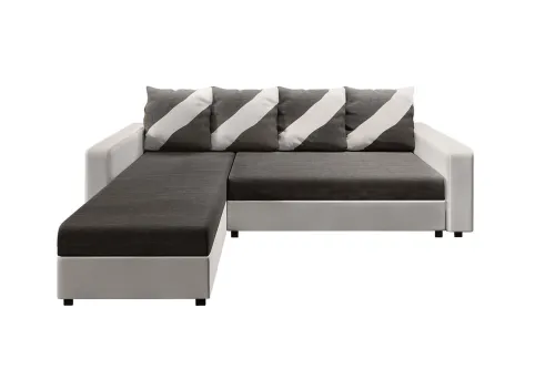 ASTANIA L rohová sedačka s pásikavými vankúšmi S5D511 L