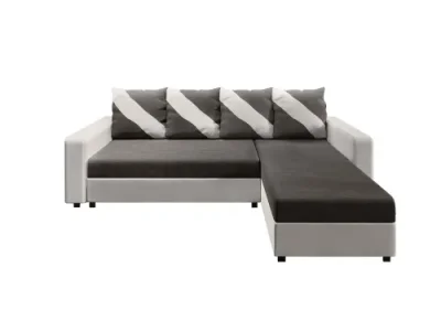 ASTANIA L rohová sedačka s pásikavými vankúšmi S5D511 P