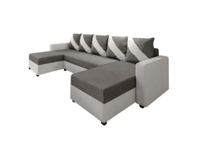 Detail produktu ASTANIA U účková sedačka s pásikavými vankúšmi S5D511