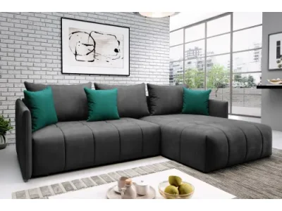 Rohová sedačka DONNE, Monolith 95, vankúšiky Monolith 37