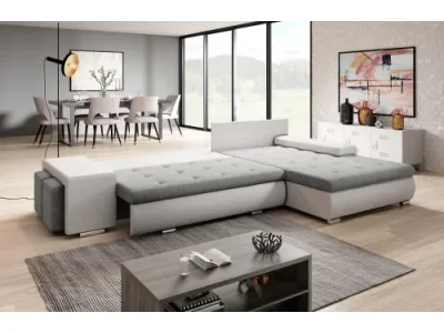 Detail produktu SENNEGAL rohová sedačka s taburetkou, Orinoco 90 / Madryt 120