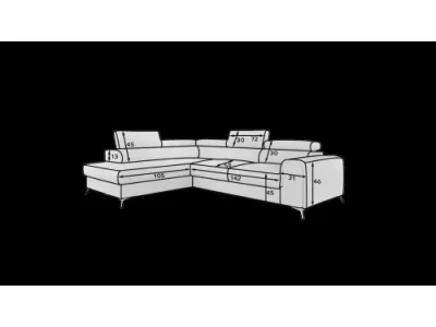 Detail produktu LAURA 36 rozkladacia rohová sedačka pravá
