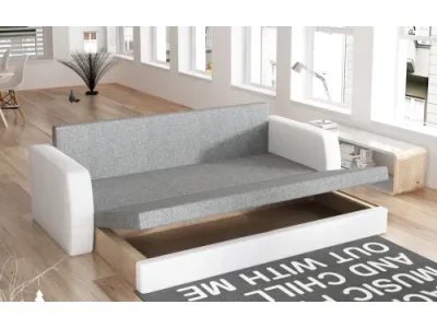 Detail produktu UNISA 02 pohovka, biela-svetlošedá