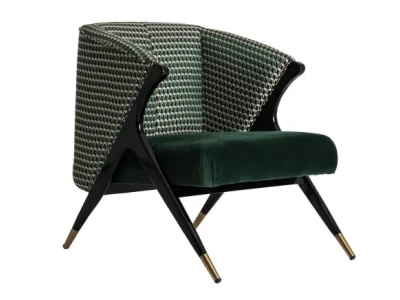 Estila Dizajnové a moderné kreslo Ampelio II so zamatovým poťahom