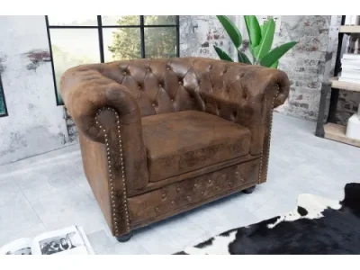 Detail produktu Estila Elegantné pohodlné kreslo Chesterfield
