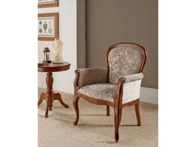 Estila Luxusné rustikálne kreslo CASTILLA s opierkami na ruky