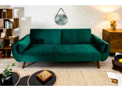 Estila Štýlová rozkladacia sedačka Domingo zelený zamat