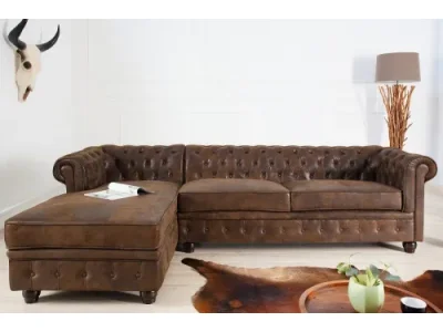 Estila Chesterfield luxusná rohová sedačka Holger ľavá 280cm