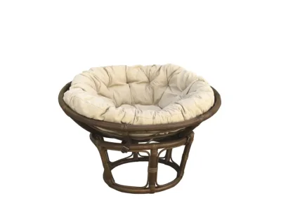 Estila Štýlové okrúhle ratanové kreslo Toreno s hnedým výpletom