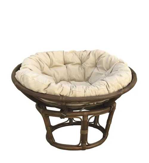 Estila Štýlové okrúhle ratanové kreslo Toreno s hnedým výpletom