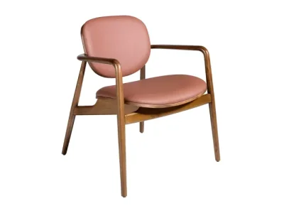 Estila Masívne hnedé kreslo Vita Naturale s eko-koženým čalúnením 75cm