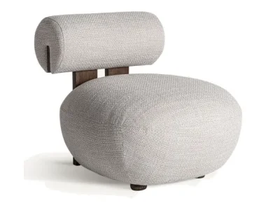 Detail produktu Estila Luxusné čalúnené moderné kreslo Lorisa so sivým textilným poťahom bez bočných opierok 86 cm