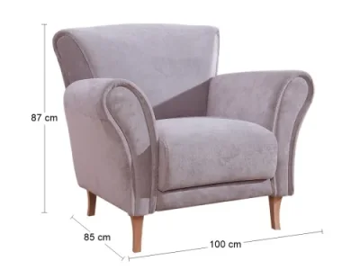 Detail produktu PYKA Bella kreslo drevo D0233 / púdrová (Fresh 9)