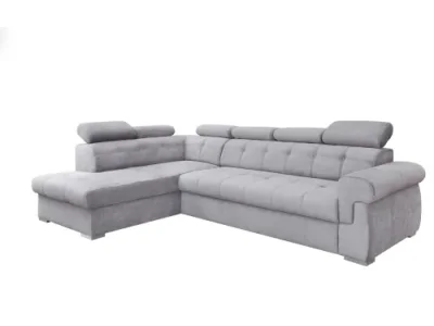 PYKA Atlanta L rohová sedačka s rozkladom a úložným priestorom svetlosivá (Gusto 82)