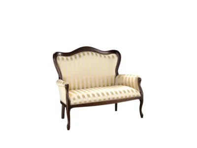 TARANKO Wersal W-2 rustikálna dvojsedačka wenge / krémový vzor (A4 0505)