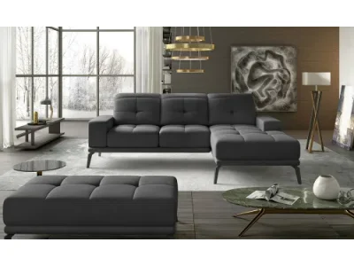 NABBI Tirreno P rohová sedačka čierna (Monolith 97)