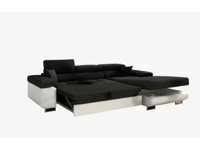 Detail produktu NABBI Alkazar L rohová sedačka s rozkladom a úložným priestorom svetlosivá (Gusto 88)