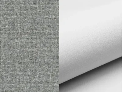 Detail produktu NABBI Ferol L rohová sedačka s rozkladom a úložným priestorom svetlosivá / biela