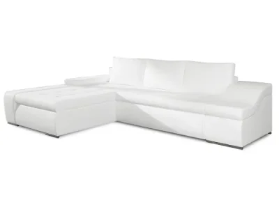 Detail produktu NABBI Oristano L rohová sedačka s rozkladom a úložným priestorom biela