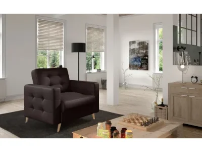 NABBI Aveza 1F kreslo tmavohnedá