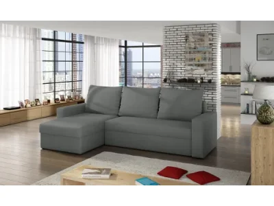 NABBI Lucca L/P rohová sedačka s rozkladom a úložným priestorom sivá