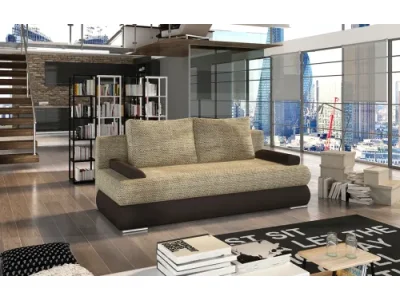 Detail produktu NABBI Marao rozkladacia pohovka cappuccino / tmavohnedá