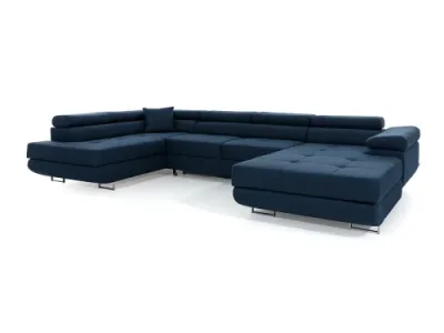 Detail produktu NABBI Rossano U L rohová sedačka u s rozkladom tmavomodrá