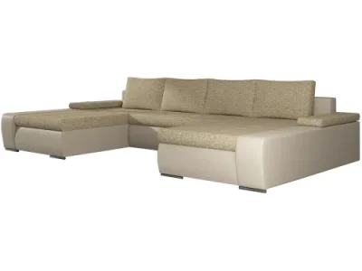 Detail produktu NABBI Melfi L/P rohová sedačka u s rozkladom a úložným priestorom cappuccino / béžová