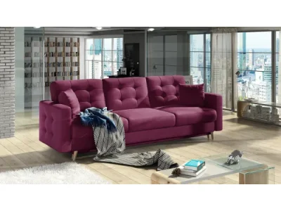 NABBI Aveza 3F rozkladacia trojsedačka s úložným priestorom vínová