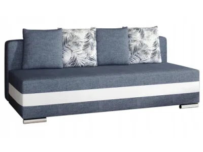 Detail produktu NABBI Copparo rozkladacia pohovka s úložným priestorom modrá / biela / vzor