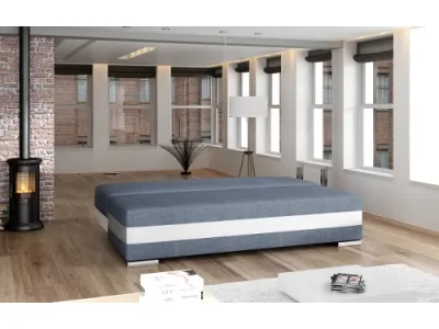 Detail produktu NABBI Copparo rozkladacia pohovka s úložným priestorom modrá / biela / vzor