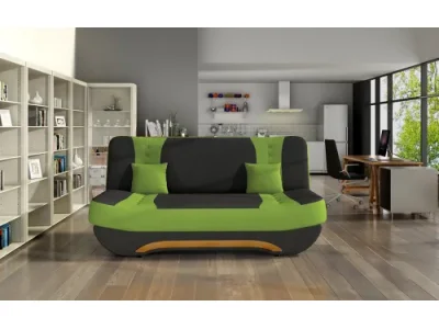 Detail produktu NABBI Ella II rozkladacia pohovka s úložným priestorom čierna / zelená